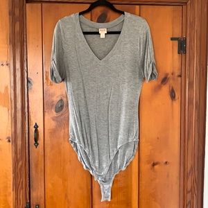 V neck tshirt bodysuit